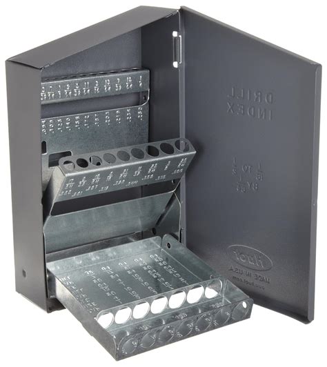 metal drill bit box|storage box for drill bits.